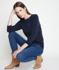 Picture of THEA BIS NAVY BLUE METALLIC STRIPED JUMPER
